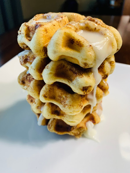 Cinnamon Roll Waffles