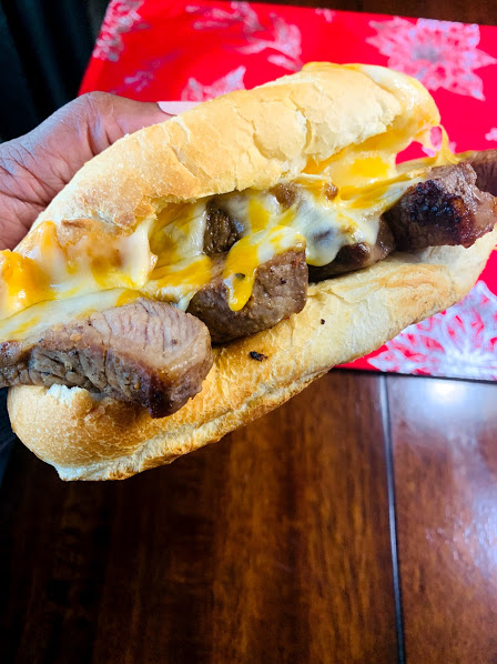 Leftover Cheesy Steak Sandwiches